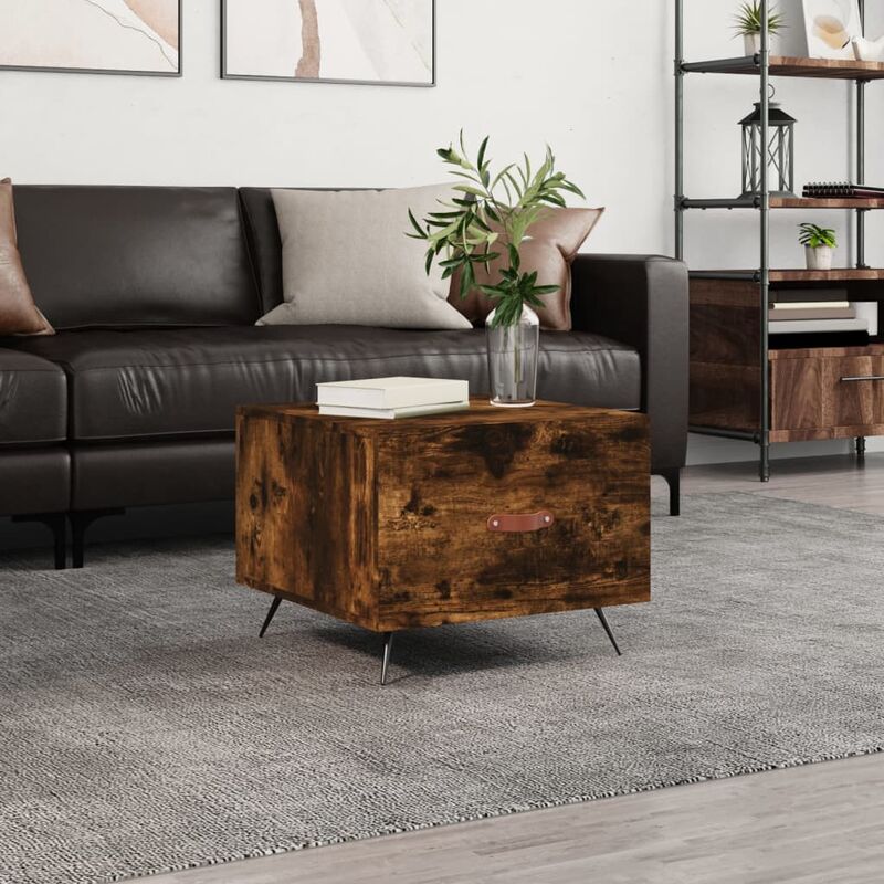 foto del prodotto furniture limited tavolino da salotto rovere fumo 50x50x40 cm
