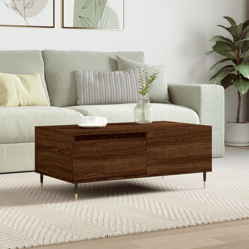 foto del prodotto furniture limited tavolino da salotto rovere marrone 90x50x36,5