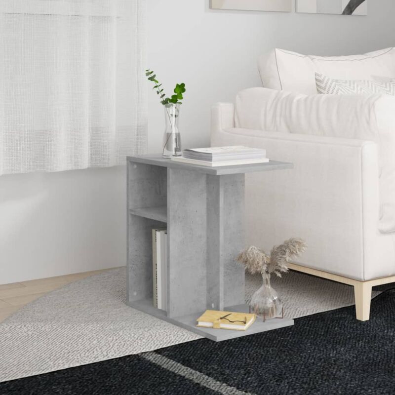 foto del prodotto furniture limited tavolino grigio cemento 50x30x50 cm in legno