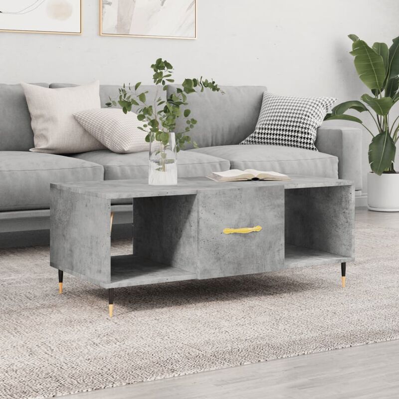 foto del prodotto furniture limited tavolino salotto grigio cemento 102x50x40 cm