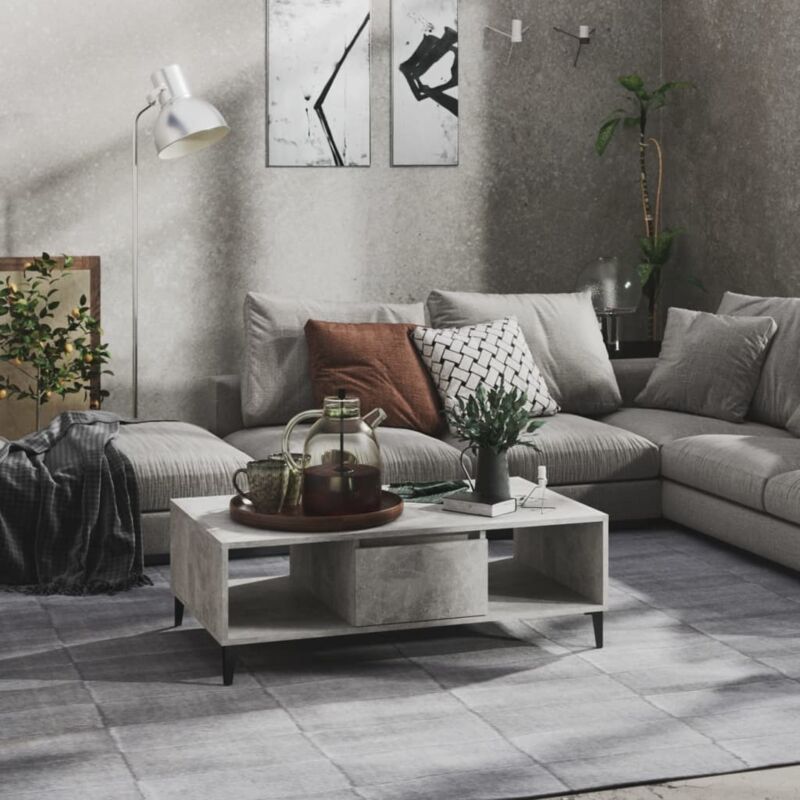 foto del prodotto furniture limited tavolino salotto grigio cemento 103,5x60x35cm
