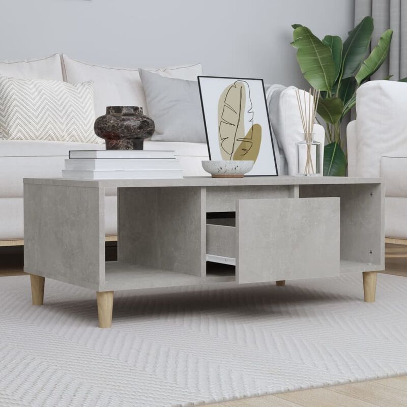 foto del prodotto furniture limited tavolino salotto grigio cemento 90x50x36,5 cm