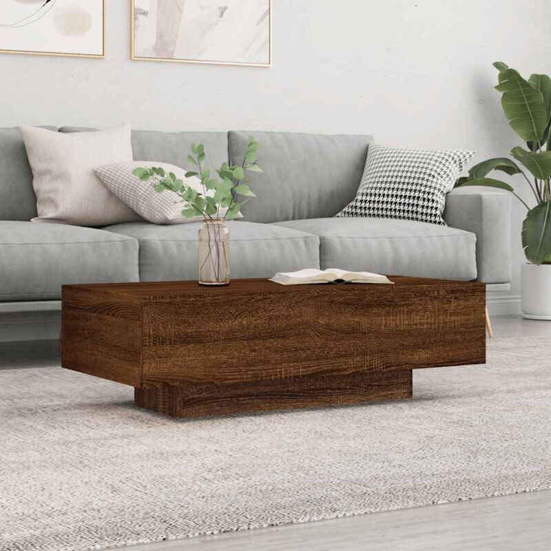foto del prodotto furniture limited tavolino salotto rovere marrone 100x49,5x31cm