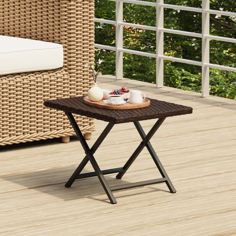 foto del prodotto furniture limited tavolo pieghevole marrone 45x35x32 cm in