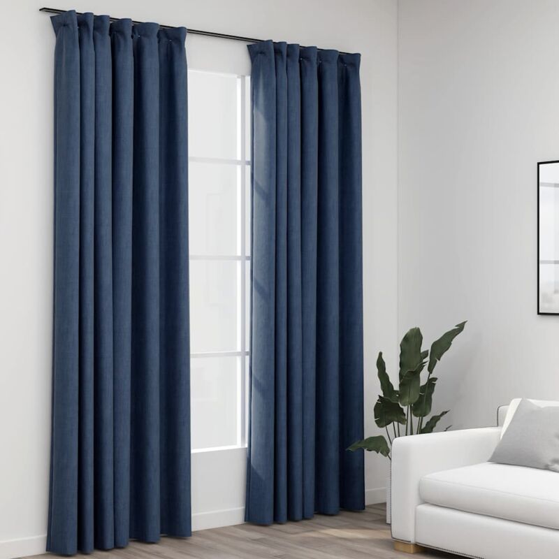 foto del prodotto furniture limited tende oscuranti con ganci effetto lino 2 pz