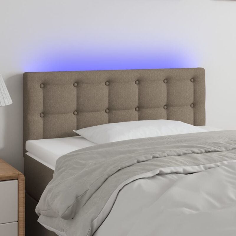 foto del prodotto furniture limited testiera a led tortora 80x5x78 88 cm in