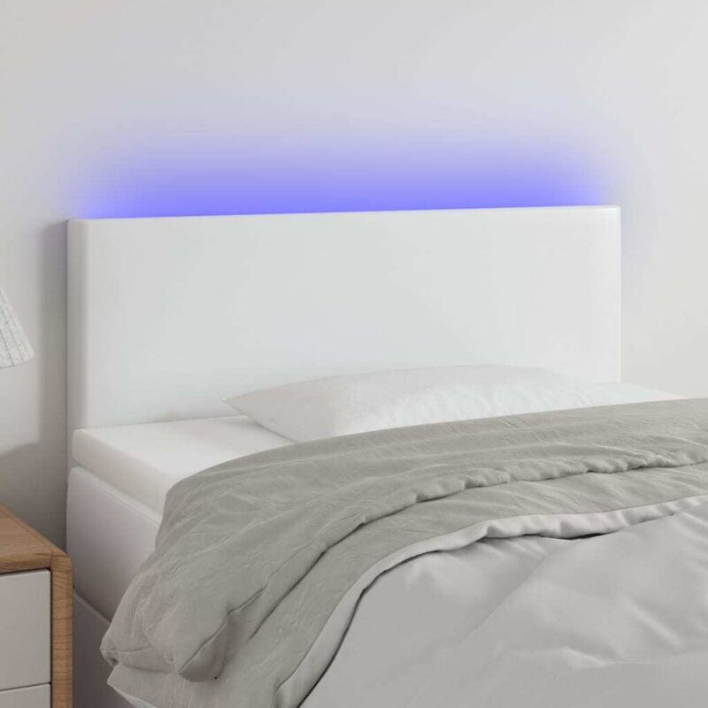 foto del prodotto furniture limited testiera bianco a led 100x5x78 88 cm in