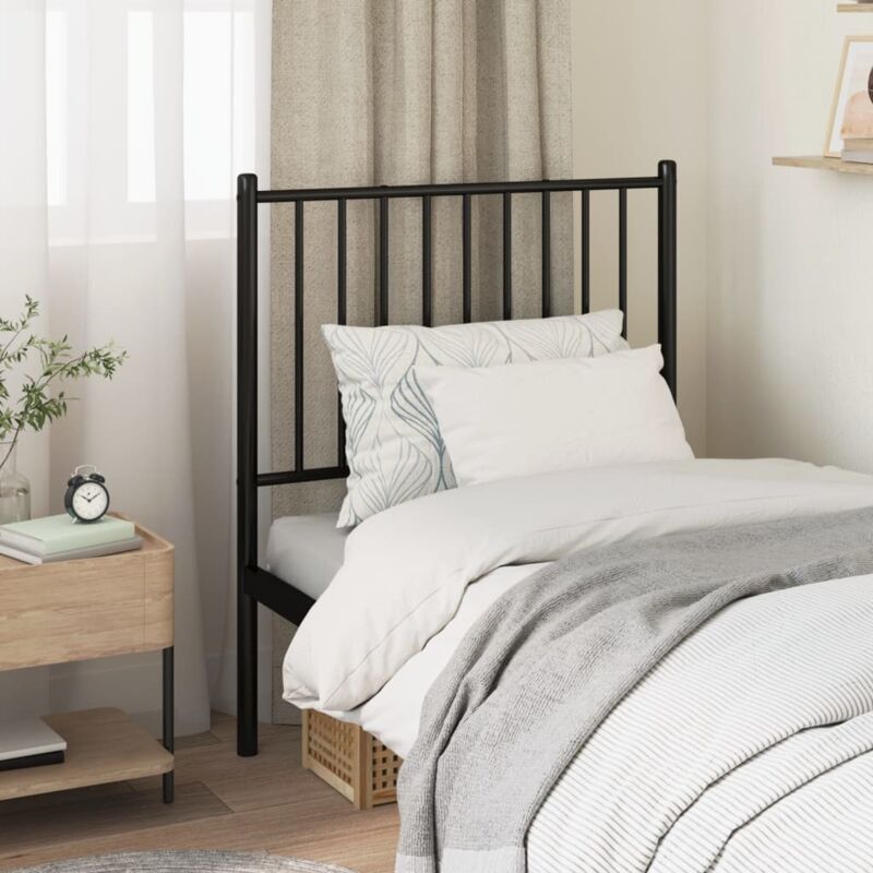 foto del prodotto furniture limited testiera in metallo nero 80 cm