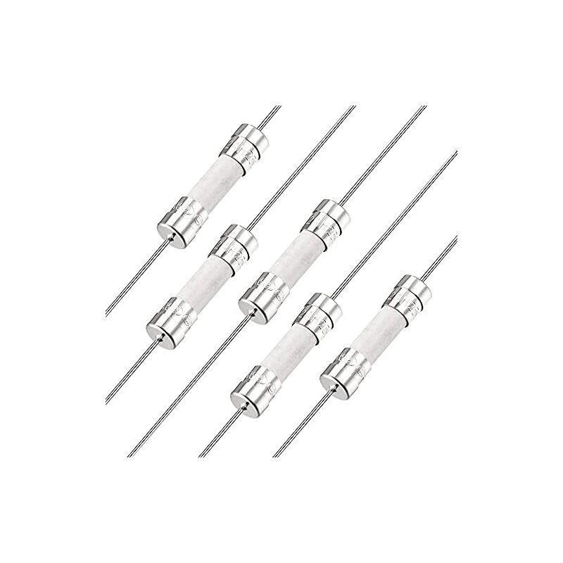 foto del prodotto fusibile a tempo lento con filo di piombo fusibili ceramici 5 mm x 20 mm 250 v t2a 5 pezzi