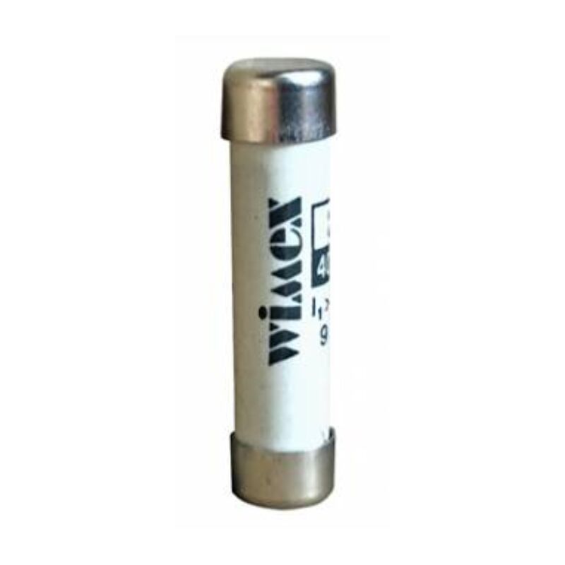 foto del prodotto fusibile cilindrico civile fc, intervento ritardato, 9x36mm, 400v 20a, impiego gg, con indicatore di fusione wimex 5100120