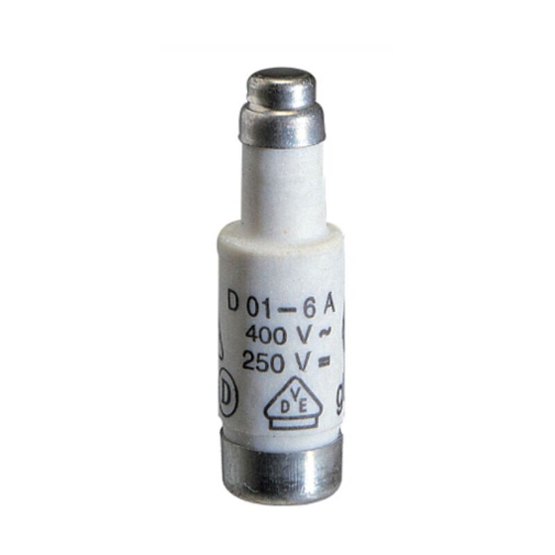 foto del prodotto fusibile neo d, d01 e14, intervento ritardato, 11x36mm, 400v 6a, impiego gg wimex 5200006