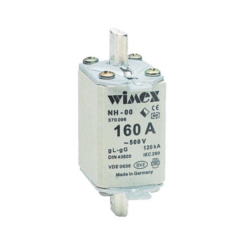 foto del prodotto fusibile nh 00, intervento ritardato, 500v 125a, impiego gg wimex 5500082