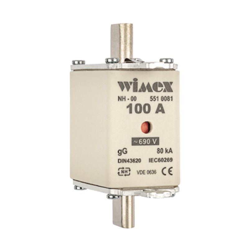 foto del prodotto fusibile nh 000, intervento ritardato, 690v 10a, impiego gg wimex 5510010