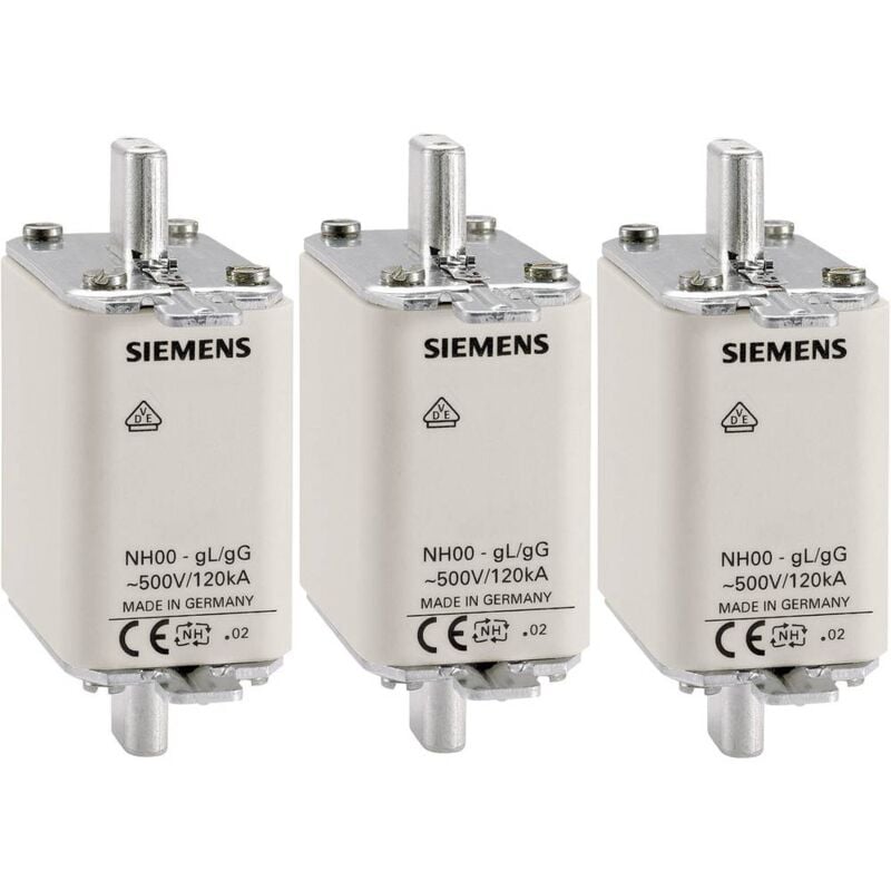 foto del prodotto fusibile nh gl gg gr.000 500vca 80a siemens cod. 3na3824 