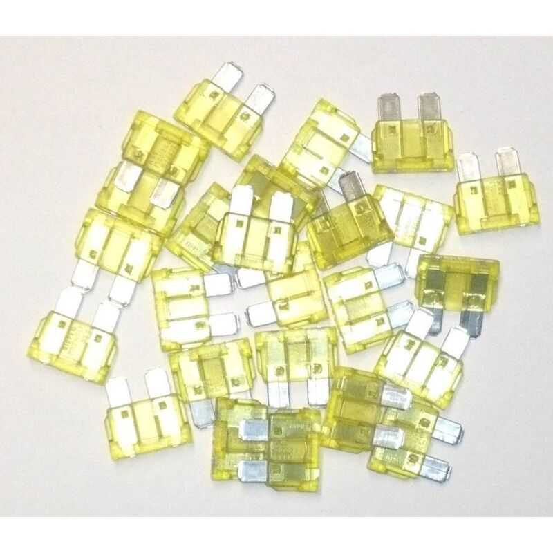 foto del prodotto fusibili a innesto da 20 ampere sacchetto di 25 fusi