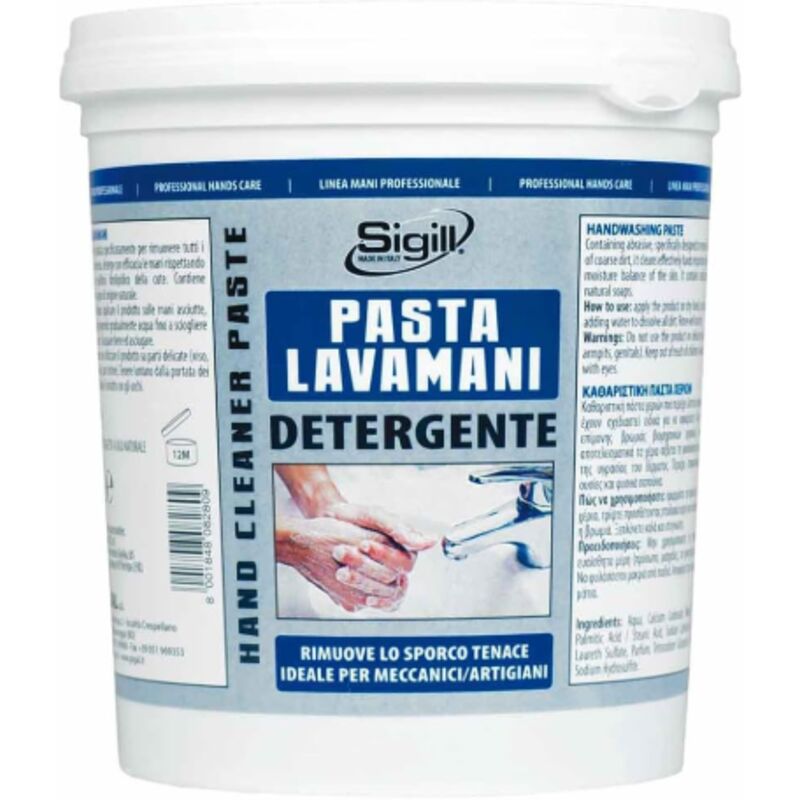 foto del prodotto fustino pasta lavamani 1 lt detergente tradizionale per sporchi piu tenaci ideale per meccanici artigiani sigill
