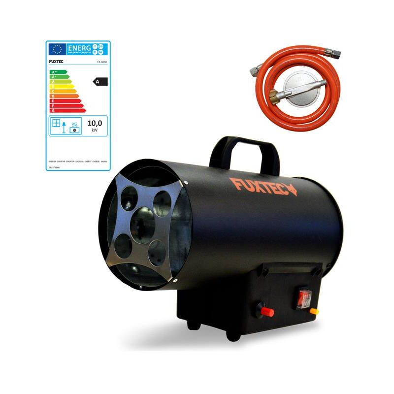 foto del prodotto fuxtec generatore di calore a gas gh10 10 kw di potenza termica, 300 m h di portata d aria calda, riscaldamento industriale gas butano propano