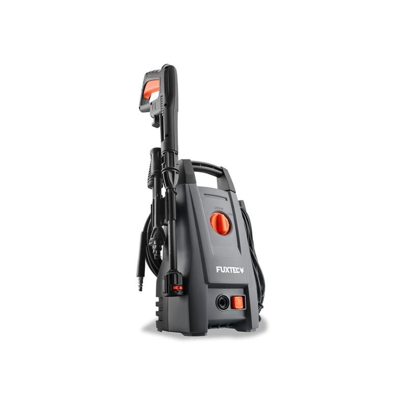 foto del prodotto fuxtec idropulitrice elettrica ad alta pressione fx hdr1400, 1400w, 110 bar, con tubo da 5m, pistola e ugello regolabile, leggera per auto, giardino