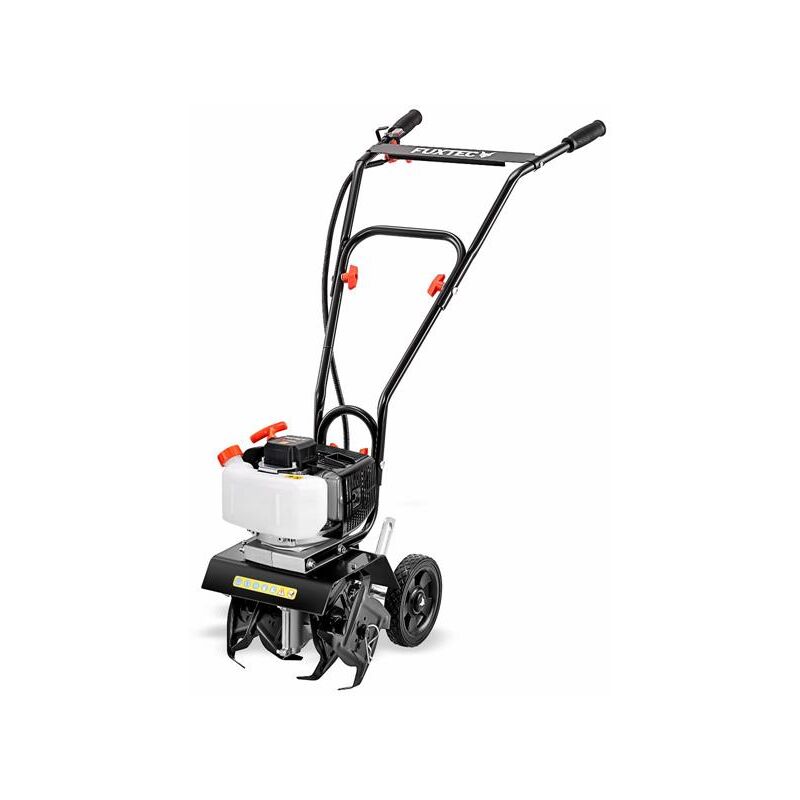 foto del prodotto fuxtec motozappa a scoppio, fx af152 fresatrice a motore a 2 tempi e larghezza di 23 cm, cilindrata di 51,6 cc, 2 utensili per la fresatura con