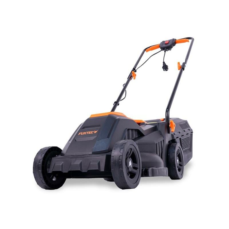 foto del prodotto fuxtec tagliaerba elettrico con cavo tosaerba rme33 larghezza di taglio di 330 mm potenza di 1200 watt alimentazione a 220v