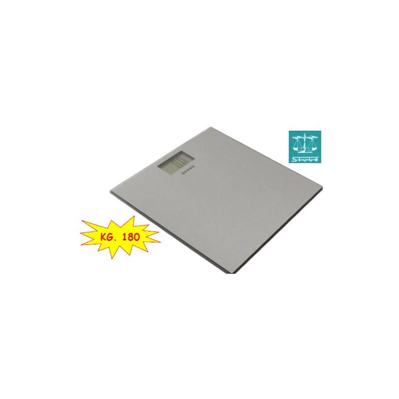 foto del prodotto fv bilancia pesapersone elettronica inox portata 180kg dimensioni cm 30x30x2,5 h