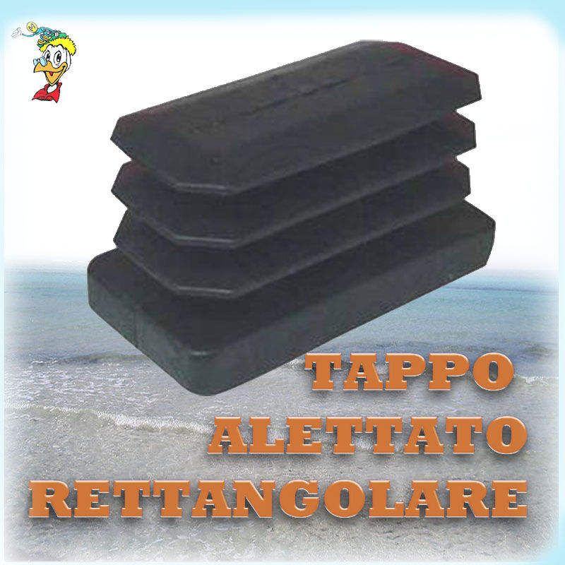 foto del prodotto fv puntale tappo di protezione alettato rettangolare mm. 40x80 pz. 100
