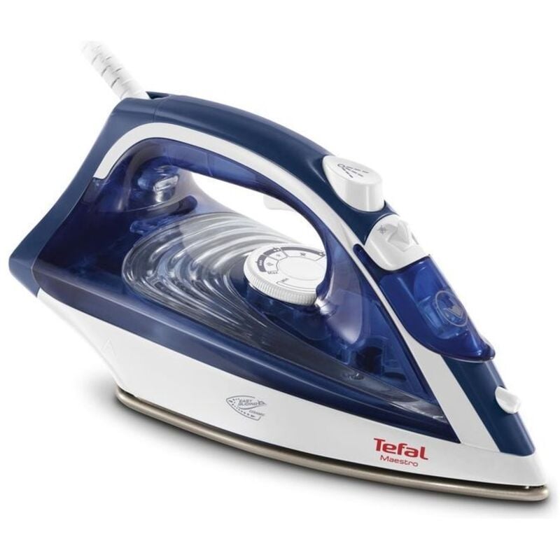 foto del prodotto fv1845e0 ferro da stiro 2300 w, colpo 110 vapore continuo da 35 g/min con piastra easygliss diffusion ceramica dal design molto leggero, adatto a tutti i tessuti, bianco - tefal