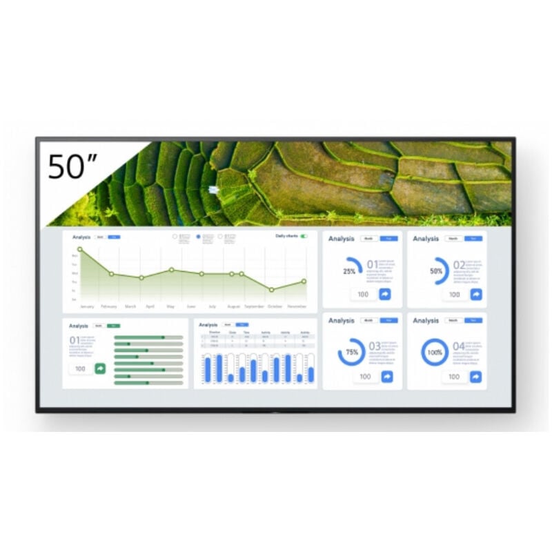 foto del prodotto fw-50bz30l display professionale 50' 4k ultra hd lcd hdr android nero 24/7 - sony