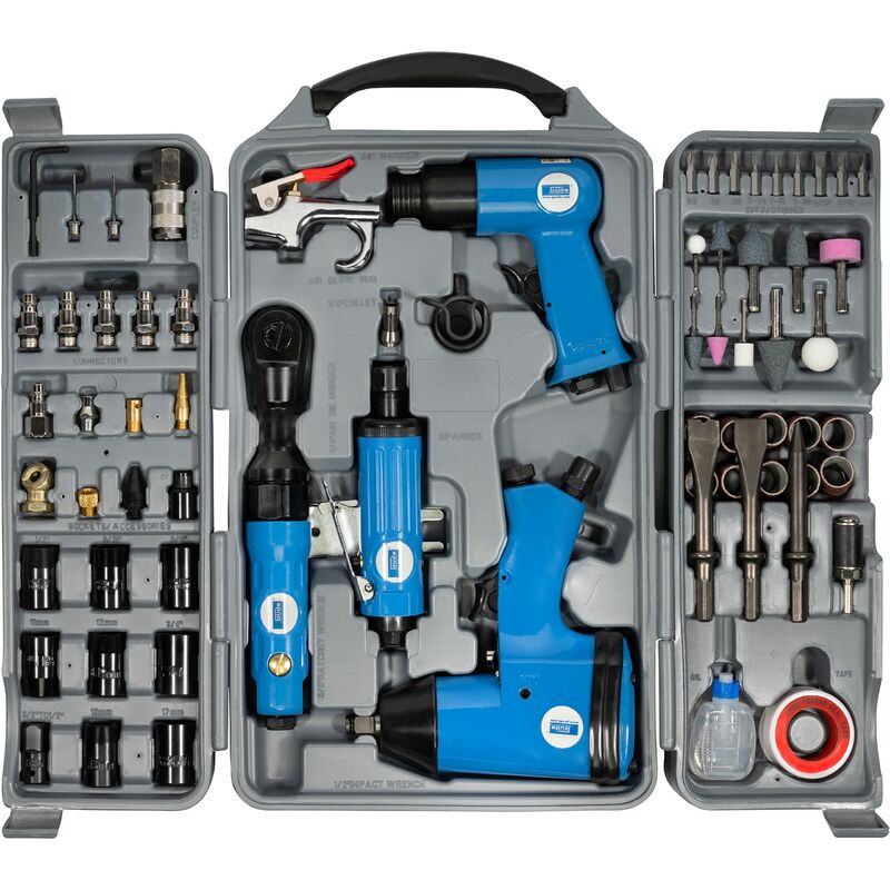 foto del prodotto g de set di utensili ad aria compressa ed accessori, da 71 pezzi