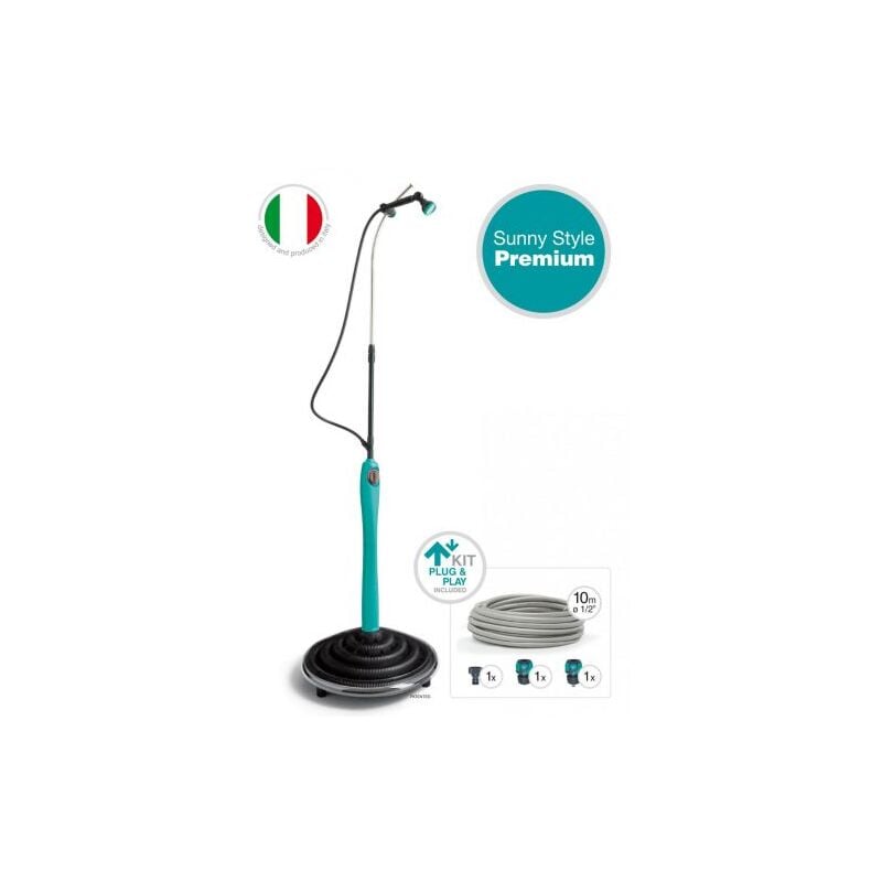 foto del prodotto g.f. gf garden doccia solare sunny style, doccia da giardino, piscina, per esterno, ideale anche in vacanza e campeggio, con miscelatore per acqua