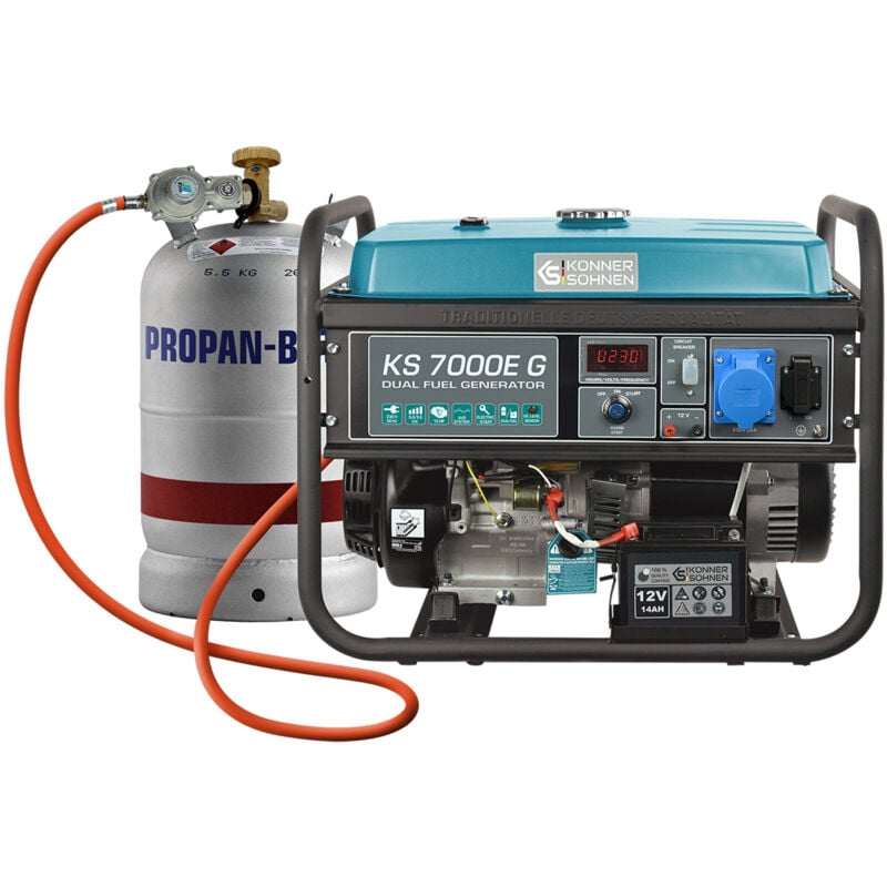 foto del prodotto g n rateur essence gaz k nner s hnen 5500 w ks 7000e g avr dual fuel