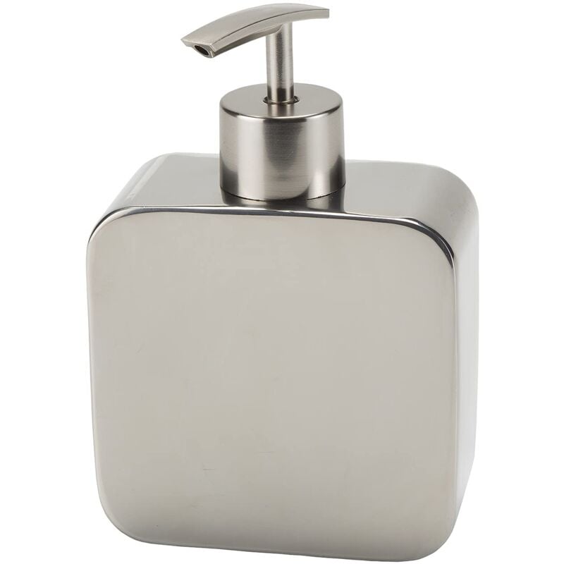 foto del prodotto g polaris, dispenser sapone cromato, dosatore sapone bagno realizzato in acciaio, garanzia 2 anni, misure 14,9x10,2x4,5 cm, design r s gedy
