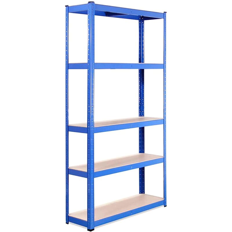 foto del prodotto g rack scaffalature per garage 180 x 90 x 30cm scaffalature per carichi pesanti scaffali di stoccaggio 5 scaffalature blu 5 ripiani