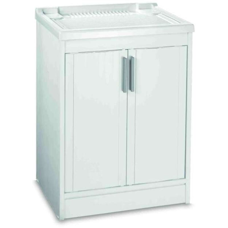 foto del prodotto g s garofalo mobile lavatoio resina 60x50x86 cm bianco 32 lt interno esterno