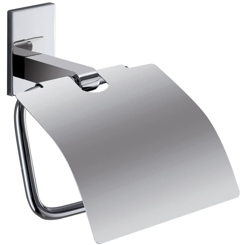 foto del prodotto g singapore, porta carta igienica coperto, finitura cromata, misure 15 x 14,3 x 6,8 cm e peso 0,3 kg, porta rotolo in acciaio inox e cromall ,