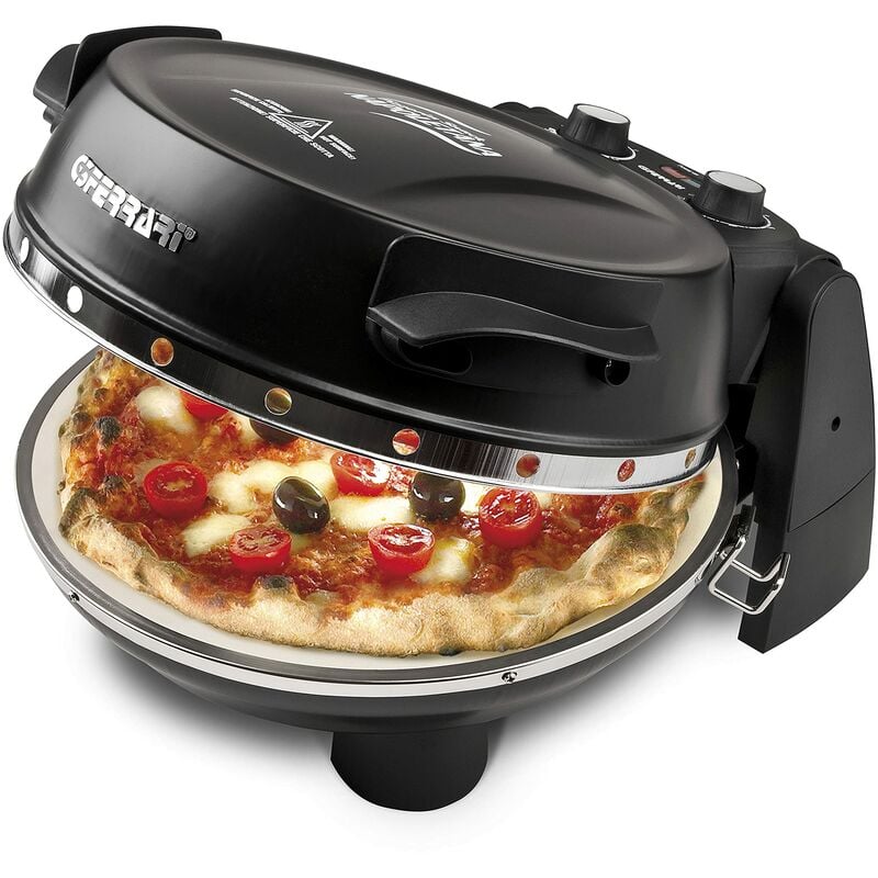 foto del prodotto g10032 pizzeria snack napoletana forno pizza plus evo, doppia pietra refrattaria, diametro 31 cm, 1200 w, palette e ricettario inclusi, nero g3