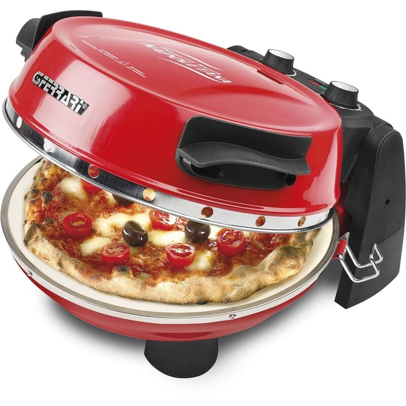 foto del prodotto g10032 pizzeria snack napoletana forno pizza plus evo, doppia pietra refrattaria, diametro 31 cm, 1200 w, palette e ricettario inclusi, rosso g3