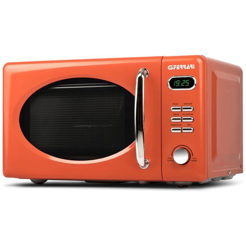 foto del prodotto g10155 microonde vintage combinato digitale sapormio vintage , 1150w, 20 litri, 8 programmi, arancio g3 ferrari