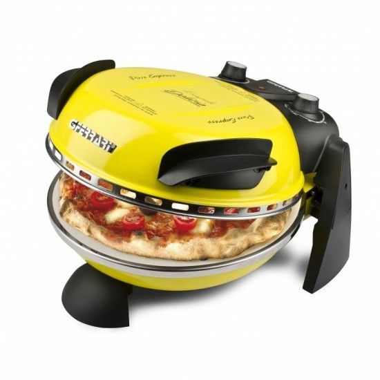 foto del prodotto g3 ferrari forno pizza in pietra 31cm 400 1200w giallo g1000605 - g10006 05
