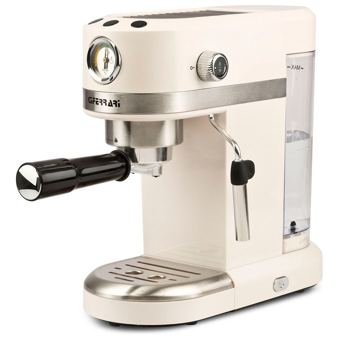 foto del prodotto g3 ferrari g10168 amarcord macchina da caffe manuale, 1,4 l, 15 bar, 1350 w, compatibile con caffe macinato e cialde ese, cappuccinatore, termometro integrato, funzione stop , colore crema