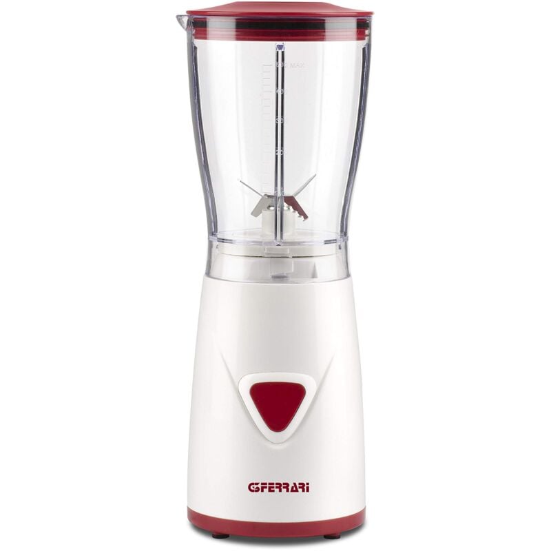foto del prodotto g3 ferrari g20073 frullatore, 170 watt, capacit 500cc, funzione pulse, lame in acciaio inox, bianco rosso