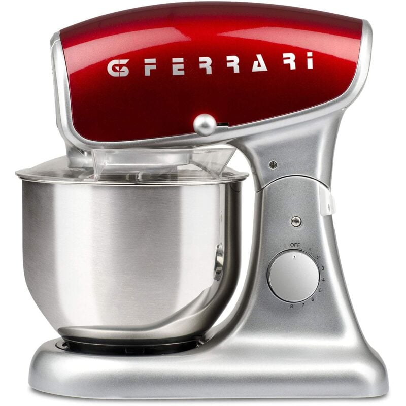 foto del prodotto g3 ferrari - g2007506 pastaio deluxe impastatore professionale 5.2 litri, 1200 w, rosso/argento