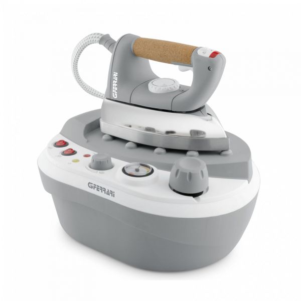 foto del prodotto g3 ferrari g40001 sistema stirante professionale, ferro da stiro, 2200w, 3 bar, 30 60 g min, regolazione temperatura, capacit 1,2 litri, grigio bianco