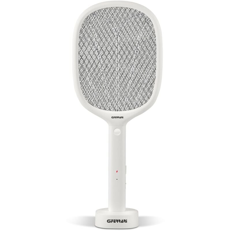 foto del prodotto g3 ferrari g90048 schianto racchetta anti zanzare, alta potenza, usb type c ricaricabile, 3 strati in rete, luce uv, indicatore di tensione, base