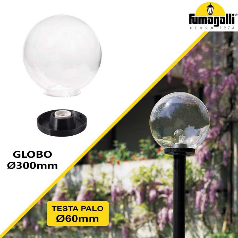 foto del prodotto g300 base moderna nero trasp e27