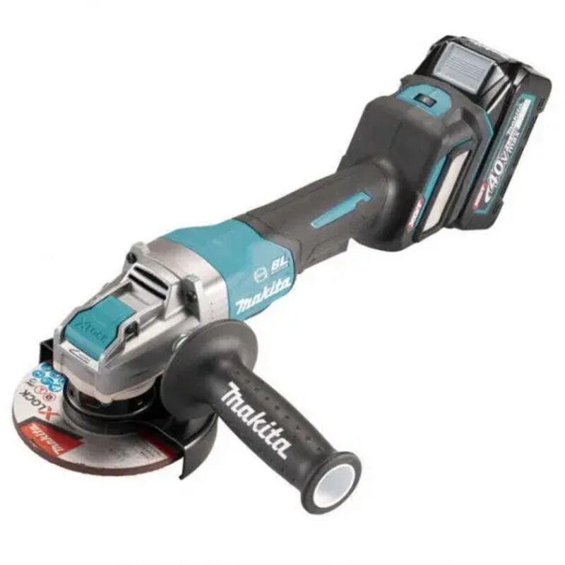 foto del prodotto ga044gm201 smerigliatrice angolare 125 mm 40 v con due batterie makita