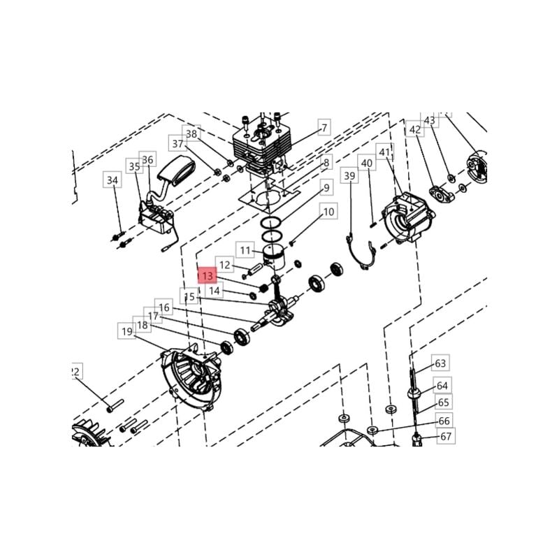 foto del prodotto gabbia a rulli originale bluebird motore ht 261 cg 260h ptt 26103090020018