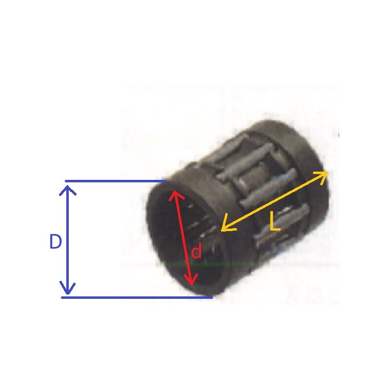 foto del prodotto gabbia a rulli universale motosega interno 10,2 mm esterno 12,7 mm l 15,7 mm