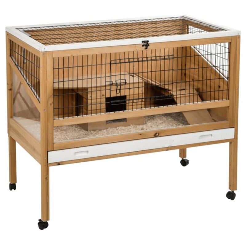 foto del prodotto gabbia animali piccoli indoor deluxe 115x60x92,5 cm legno 82725 kerbl