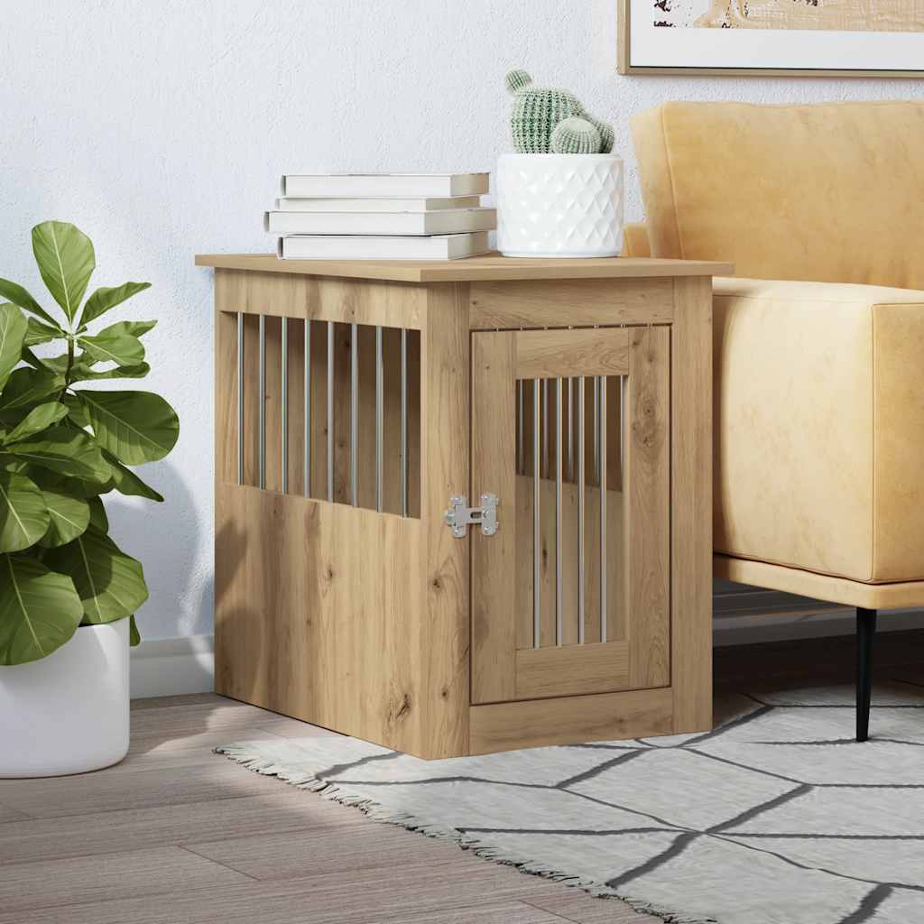 foto del prodotto gabbia cani arredamento rovere artigianale legno multistrato